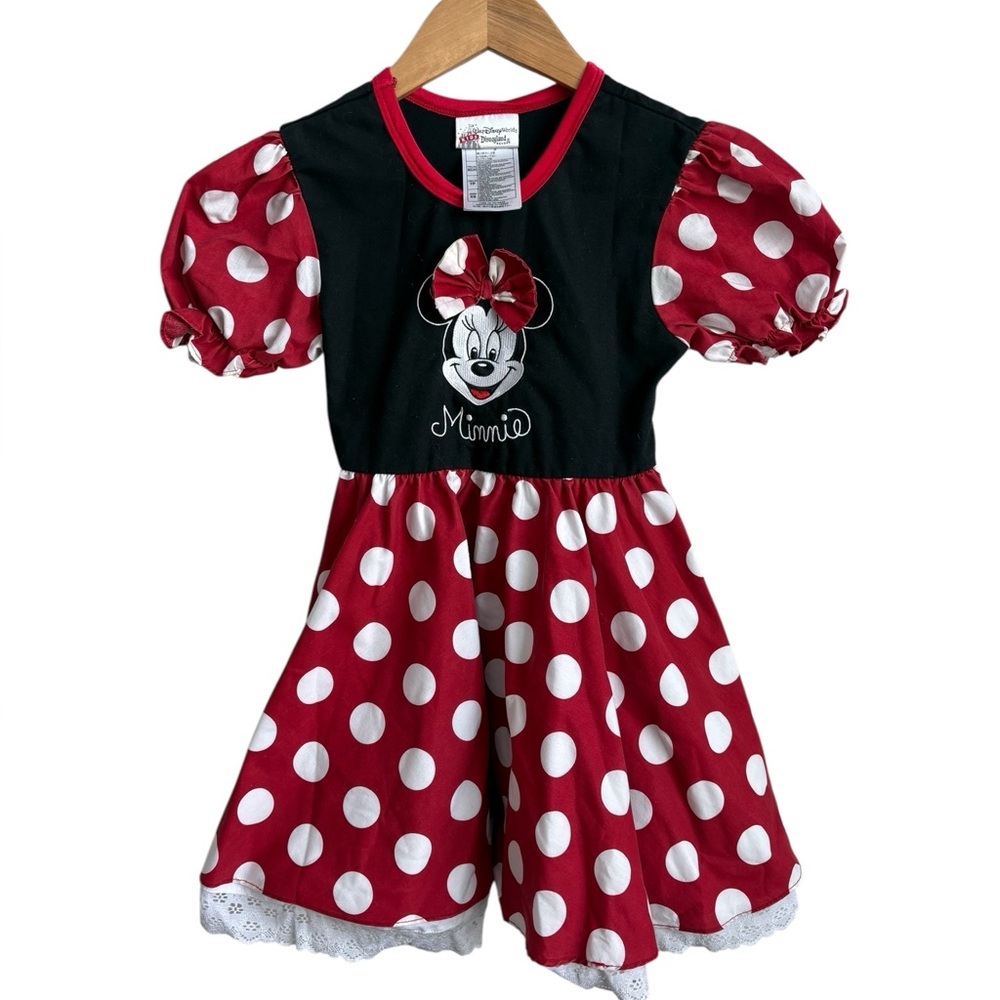 Disney Minnie Mouse Polka Dot Dress Walt Disney World Costume Kids XS